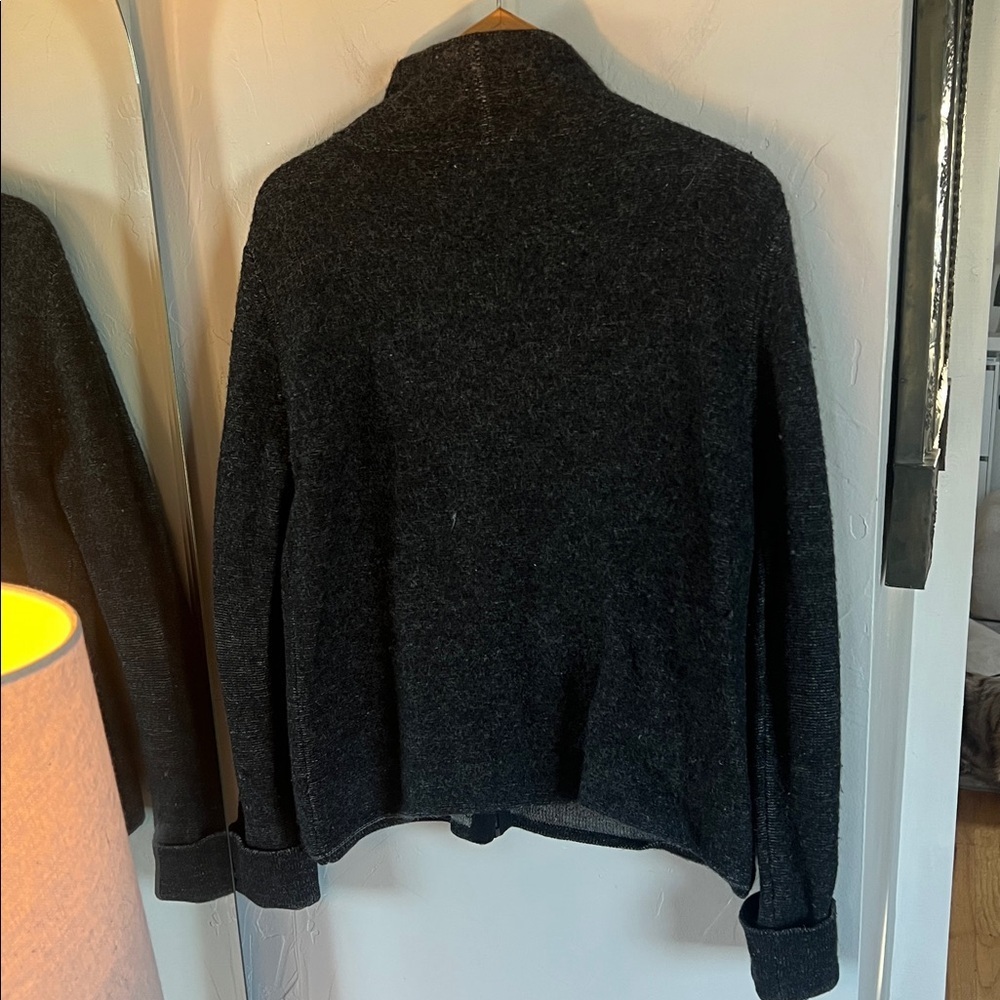 Paraphrase Gray 100% Wool zip up Jacket - Picture 4 of 4